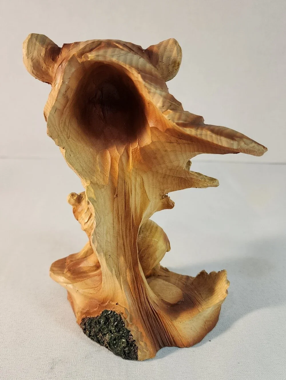 Zeckos Carved Wood Look Mother Bear and Cub Tabletop Statue